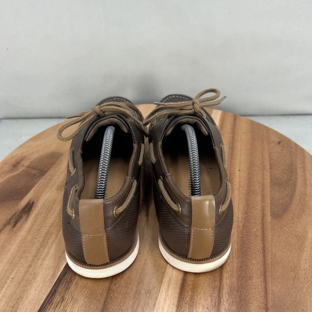 Sonoma Goods For Life Mitchell Mens 10.5 Brown Boat Shoes Ortholite Vitalize